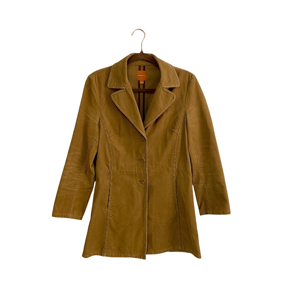 VTG Style Tan Corduroy Jacket Blazer‎ Small 100% Cotton Anonymous John Carlisle